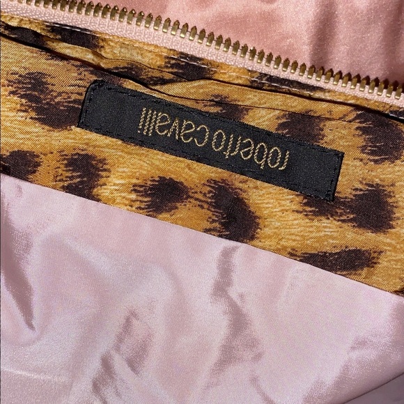 Roberto Cavalli pink silk mink trim, silk coat size 40 US4 - Picture 4 of 5